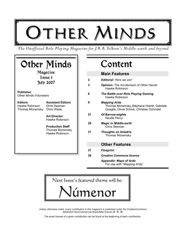 Other Minds Magazine, Issue 1