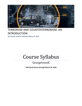 Course Syllabus Georgetownx