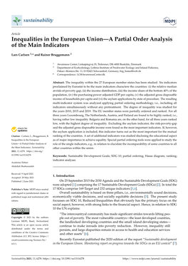 Inequalities in the European Union—A Partial Order Analysis of the Main Indicators