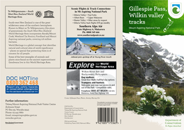 Gillespie Pass, Wilkin Valley Tracks