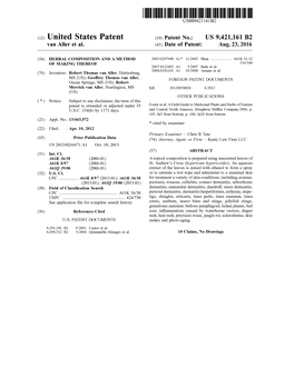 United States Patent (10) Patent No.: US 9.421,161 B2 Van Aller Et Al