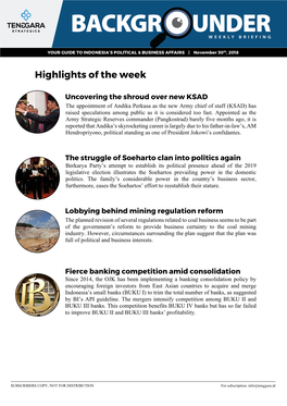 Highlights of the Week