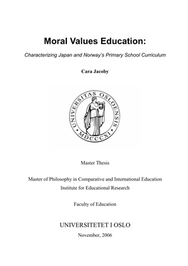 Moral Values Education