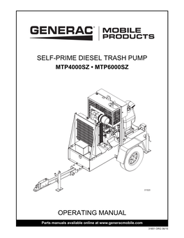 Operating Manual Self-Prime Diesel Trash Pump