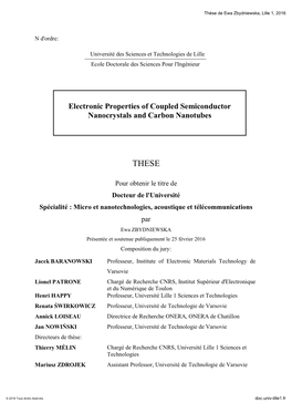 Electronic Properties of Coupled Semiconductor Nanocrystals and Carbon Nanotubes