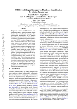 Arxiv:2005.00352V2 [Cs.CL] 16 Apr 2021