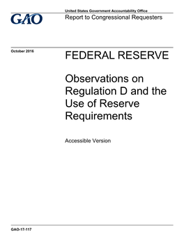 Observations on Regulation D and the Use of Reserve Requirements