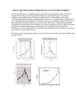 What Are the Characteristics of an Economic Bubble?