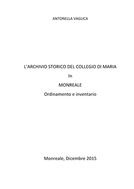 Collegio Di Maria Di Monreale