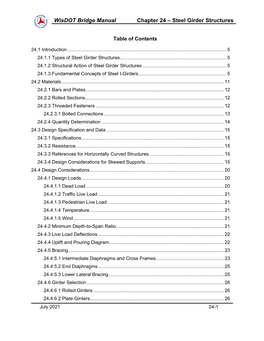 Wisdot Bridge Manual Chapter 24 – Steel Girder Structures