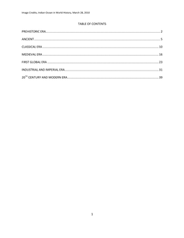 Table of Contents