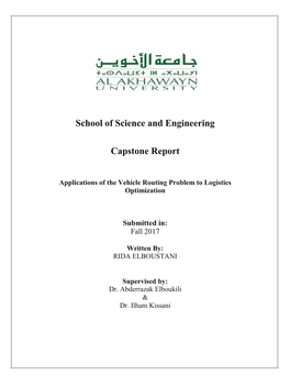 School of Science and Engineering Capstone Report