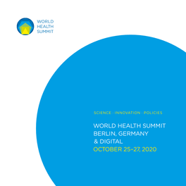 World Health Summit Berlin, Germany & Digital October