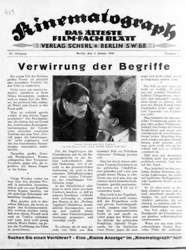 Der Kinematograph (January 1931)