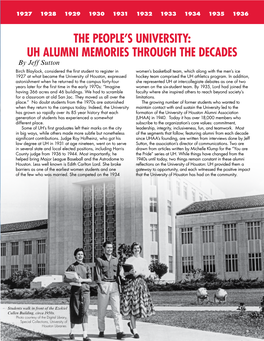 Uh Alumni Memories Through the Decades