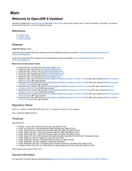 Welcome to Openjdk 8 Updates!