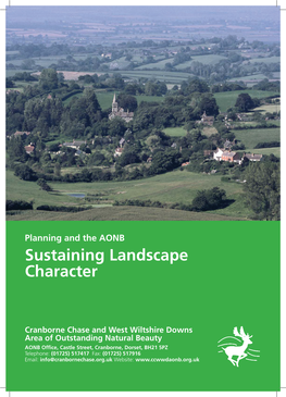 Planning and the AONB Sustaining Landscape Character