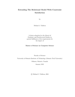 Extending the Relational Model with Constraint Satisfaction