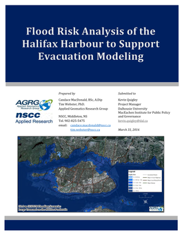 Flood Risk Analysis of Halifax Harbour to Support Evacuation Modeling
