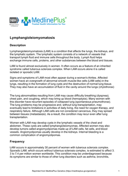 Lymphangioleiomyomatosis