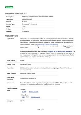 Datasheet: VMA00092KT Product Details