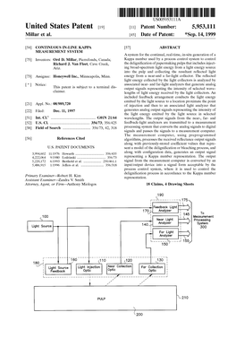 United States Patent (19) 11 Patent Number: 5,953,111 Millar Et Al