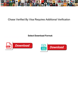 Chase Verified by Visa Requires Additional Verification