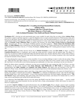 Palo Colorado Dream Press Release