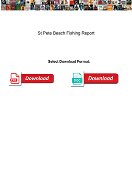 St Pete Beach Fishing Report