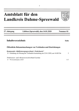 Amtsblatt Nr. 01