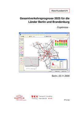 Gesamtverkehrsprognose 2025 Für Die Länder Berlin Und Brandenburg