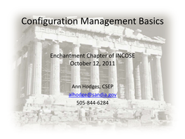 Configuration Management Basics