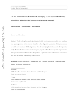 On the Maximization of Likelihoods Belonging to the Exponential Family