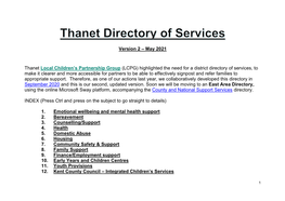 May 2021 Thanet Local Children's Partnership Group (LCPG)