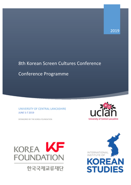8Th Korean Screen Cultures Conference Conference Programme