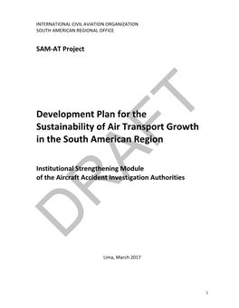 SAM-AT Project Development Plan for the Sustainability of Air Transport