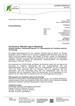 Pressemitteilung Landkreis Oberhavel