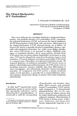 The Clinical Biochemistry of 5'-Nucleotidase*