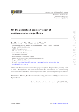 On the Generalized Geometry Origin of Noncommutative Gauge Theory