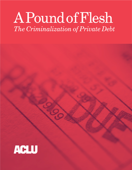 The Criminalization of Private Debt a Pound of Flesh the Criminalization of Private Debt