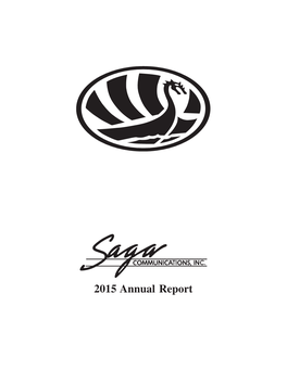 2015 Annual Report 2015 Annual Letter to Our Fellow Shareholders