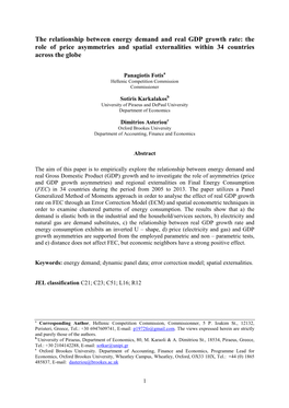 The Relationship Between Energy Demand and Real GDP Growth Rate: the Role of Price Asymmetries and Spatial Externalities Within 34 Countries Across the Globe