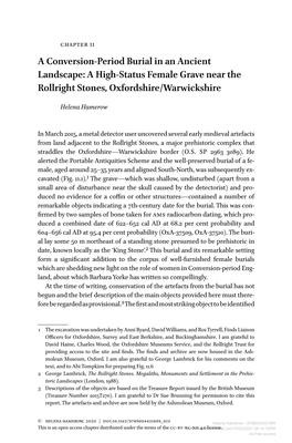 A Conversion-Period Burial in an Ancient Landscape: a High-Status Female Grave Near the Rollright Stones, Oxfordshire/Warwickshire