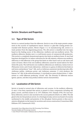 Sericin: Structure and Properties