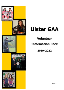Ulster GAA Volunteer Information Pack 2019-2022