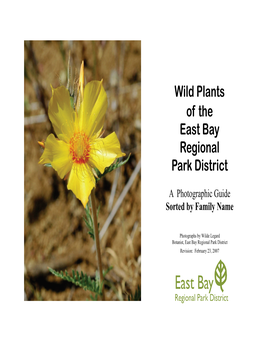 Wild Plants of the East Bay Regional Park District