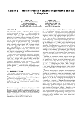 Coloring K K-Free Intersection Graphs of Geometric Objects in the Plane