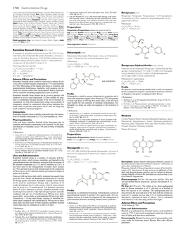 Rhubarb Tions of Bismuth Compounds (P.1712), and Ranitidine (P.1766)