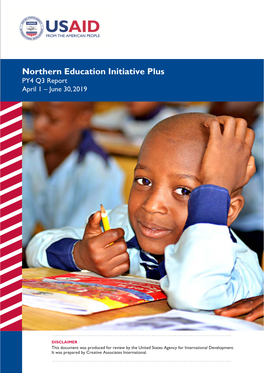 Northern Education Initiative Plus PY4 Q3 Report April 1 – June 30, 2019