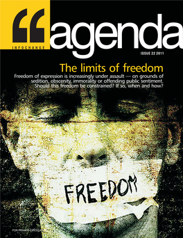 Freedom of Expression Is Increasingly Under Assault — on Grounds of Sedition, Obscenity, Immorality Or Offending Public Sentiment